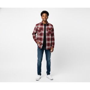 Hurley Grandpa Dadcore Chore Plaid Flannel Gorpcore Grunge Cozy Streetwear Shirt